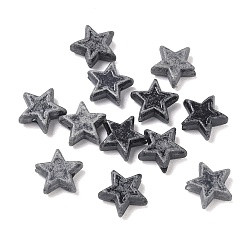 Gris Cuentas de porcelana vintage hechas a mano, fantasía antigua porcelana esmaltada, estrella, gris, 11x12x4.5 mm, agujero: 1.5 mm