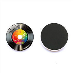Coloré Autocollant magnétique de réfrigérateur en résine multifonction mignon, aimants de réfrigérateur, forme de disque vinyle, colorées, 30mm
