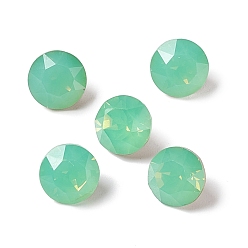 Pacific Opal Opal Style K9 Glass Rhinestone Cabochons, Pointed Back & Back Plated, Diamond, Pacific Opal, 8x5.5mm
