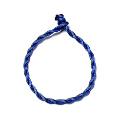Blue Nylon Rattail Satin Cord Bracelet Making, Blue, 190x3mm