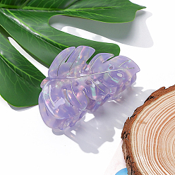 лаванда Заколки для волос в форме когтей из ацетата целлюлозы, аксессуары для волос для женщин и девочек, лист, лаванда, 91x60 мм