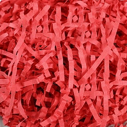 Red Raffia Crinkle Cut Paper Shred Filler, for Gift Wrapping & Easter Basket Filling, Red, 3mm, 100g/bag