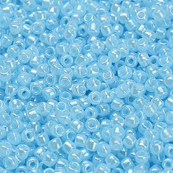 (143) Ceylon Aqua Тохо 8/0 круглые бусины, японский бисер, (143) цейлонский цвет морской волны, 3 мм, отверстие : 1 мм, Около 1110 шт / 50 г