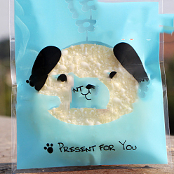 Dog Animal Pattern Cookie Bags, Plastic Bags, Self Adhesive Candy Bags, for Party Gift Supplies, Dog Pattern, 13x10cm, 100pcs/set