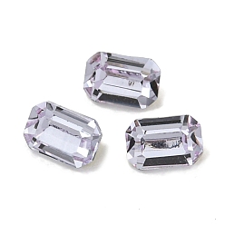 Фиолетовый Стеклянные стразы кабошоны, плоская задняя и задняя, граненые, прямоугольные, фиолетовые, 4x2.7x2 мм