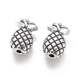 Antique Silver Tibetan Style Alloy Beads, Pineapple, Antique Silver, 14x9x5.5mm, Hole: 1.6mm