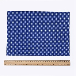 Dark Blue Polka Dot Pattern  Printed A4 Polyester Fabric Sheets, Self-adhesive Fabric, for Garment Accessories, Dark Blue, 30x21.5x0.03cm
