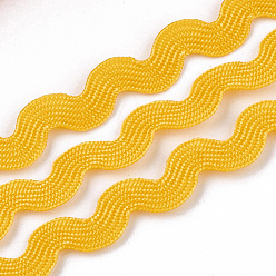 Оранжевый Ленты из полипропиленового волокна, форма волны, оранжевые, 7~8 мм, 15 двор / пачка, 6 расслоения / мешок