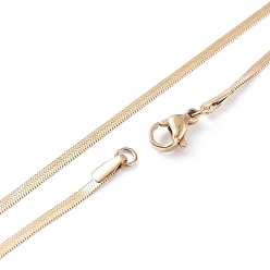 Oro Chapado al vacío 304 cadenas de serpiente de acero inoxidable collares, con broches de langosta, dorado, 17.7 pulgada (45 cm), 2 mm