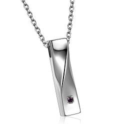 FireBrick Detachable Perfume Bottle Pendant Necklaces, Stainless Steel Chain Necklaces, FireBrick, 21.65 inch(55cm)