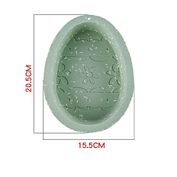 Egg Easter Themed Tray Molds, Silicone Molds, Resin Casting Molds, For UV Resin, Epoxy Resin Craft Making, Egg Pattern, 205x155mm