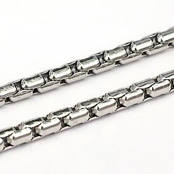 Stainless Steel Color 304 Stainless Steel Cardano Chains, Unwelded, Stainless Steel Color, 2.5mm