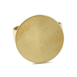 Золотой 304 установка колец колодок из нержавеющей стали, круглые, золотые, лоток : 18 мм, внутренний диаметр: 17.6 мм