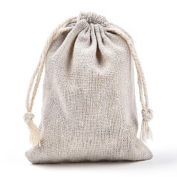 пшеница Drawstring мешки хлопка упаковка мешочки, подарочные пакеты саше, муслиновый пакетик многоразовый чайный пакетик, цвет пшеницы, 12x9 см