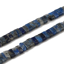Lapis Lazuli Natural Lapis Lazuli Beads Strands, 2-Hole, Rectangle, 2.5~3x5x2.5mm, Hole: 0.8mm, about 138~140pcs/strand, 15.28''~15.31''(38.8~38.9cm)