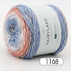 Cornflower Blue Wool Chenille Yarn, Velvet Cotton Hand Knitting Threads, for Baby Sweater Scarf Fabric Needlework Craft, Cornflower Blue, 2mm
