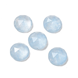 Другие Нефриты Кабошоны из натурального голубого нефрита, граненые, окрашенные, полукруглый, 6x2.8 мм