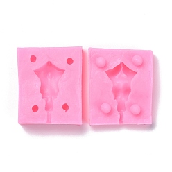 Pearl Pink Silicone Body Mold Fondant, for DIY Cake Fondant, Epoxy Resin, Doll Making, Polymer Clay Mould Supplies, Pearl Pink, 58x48x27mm