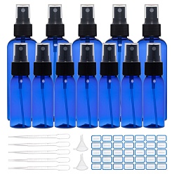 Plastic Plastic Spray Bottle, Mini Transparent Plastic Funnel Hopper, 2ml Disposable Plastic Dropper and Label Paster, 142.5mm