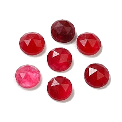 Нефрит Кабошоны из натурального красного нефрита, граненые, окрашенные, полукруглый, 6x2.5 мм