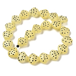 Шампанско-Желтый Бусы лэмпворк ручной работы, формы раковины, шампанское желтый, 17x18x9~10 мм, отверстие : 1.2 мм, около 22 шт / нитка, 16.14'' (41 см)