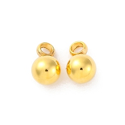 Настоящее золото 18K Не тускнеющие 201 подвески из нержавеющей стали, шарм, настоящая золотая пластина, реальный 18 k позолоченный, 18 мм, отверстие: 6.50x4 мм