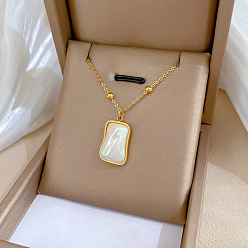 M115 Gold [All-Titanium Steel] Mermaid Princess Minimalist Style Gold Necklace Women Clavicle Chain Accessories.