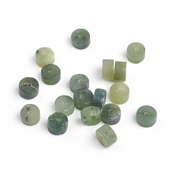 Other Jade Natural Canadian Jade Beads, Heishi Beads, Frosted, Flat Round/Disc, 5.5~6.5x3.5mm, Hole: 1mm