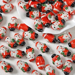 Santa Claus Перламутровый ручной работы фарфора бусины, Дед Мороз, 14x23x2 мм