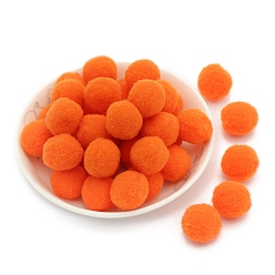 Dark Orange Polyester Ball, Costume Accessories, Clothing Accessories, Round, Dark Orange, 10mm, 288pcs/bag