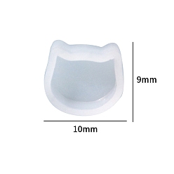Cat Shape DIY Silicone Molds, Resin Casting Molds, For UV Resin, Epoxy Resin Jewelry Making, Cat Shape, 9x10x6mm
