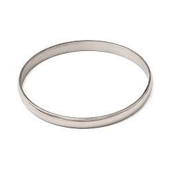 Нержавеющая Сталь Цвет Унисекс 304 браслеты из нержавеющей стали, простые браслеты, цвет нержавеющей стали, внутренний диаметр: 2.15 дюйм (5.45 см)