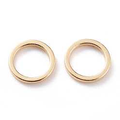 Real 24K Gold Plated Brass Linking Rings, Long-Lasting Plated, Round Ring, Real 24K Gold Plated, 8x1mm, Inner Diameter: 6mm