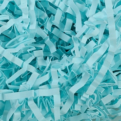 Pale Turquoise Raffia Crinkle Cut Paper Shred Filler, for Gift Wrapping & Easter Basket Filling, Pale Turquoise, 3mm, 50g/bag