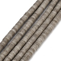 Tan Natural Agate Beads Strands, Dyed, Heishi Beads, Flat Round/Disc, Tan, 4.5x1.5mm, Hole: 0.7mm, about 270pcs/strand, 15.75''(40cm)