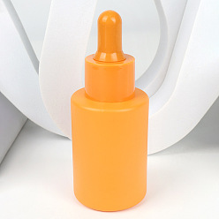 Orange Bouteille vide d'huile de distributeur en verre, shampooing de douche cosmétique émulsion de stockage bouteille, orange, 9.2x3.7 cm, capacité: 30 ml (1.01 fl. oz)