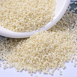 (DB0157) Непрозрачный Крем AB Бусины miyuki delica, цилиндр, японский бисер, 11/0, (дб 0157) непрозрачный крем аб, 1.3x1.6 мм, отверстие : 0.8 мм, Около 2000 шт / 10 г