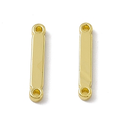Letter I Rack Plating Brass Connector Charms, Real 18K Gold Plated, Long-Lasting Plated, Cadmium Free & Nickel Free & Lead Free, Letter Links, Letter.I, 14x2.5x1.5mm, Hole: 1mm