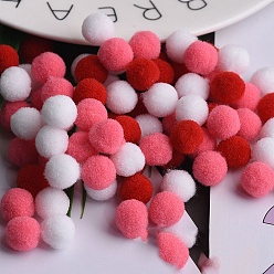 Hot Pink DIY Doll Craft Polyester High-elastic Pom Pom Ball, RoundDecorations, Hot Pink, 1.5cm