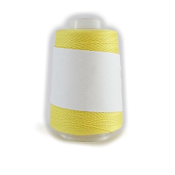 Yellow 280M Size 40 100% Cotton Crochet Threads, Embroidery Thread, Mercerized Cotton Yarn for Lace Hand Knitting, Yellow, 0.05mm