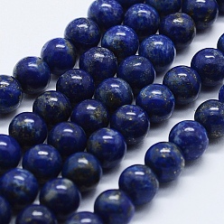 Lapis Lazuli Natural Lapis Lazuli Beads Strands, Round, 4mm, Hole: 0.5mm, about 103pcs/strand, 15.35 inch(39cm)