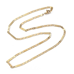 Golden PVD Vacuum Plating 304 Stainless Steel Oval Link Chain Necklaces, Golden, 19.76 inch(50.2cm)