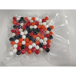 Gemischte Farbe 92 Stück Silikonperlen, Runde, Gemischte Farbe, 14.5~15 mm, Bohrung: 2~2.2 mm