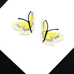 White Butterfly Shape Computerized Embroidery Cloth Iron on/Sew on Patches, Costume Accessories, White, 70x55mm