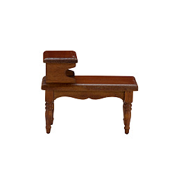 Темно-Красный Мини-модель деревянного приставного столика, аксессуары для кукольного домика с микро-ландшафтом, притворяясь опорными украшениями, темно-красный, 62x35x51 мм