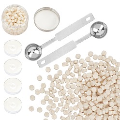 Красный Наборы частиц сургуча для печати в стиле ретро, с ложкой из нержавеющей стали, свеча, пластиковые пустые контейнеры, красные, 9 мм, 300 шт