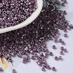 Dark Orchid Baking Paint Glass Seed Beads, Cylinder, Dark Orchid, 2.5x2mm, Hole: 1.4mm, about 45359pcs/pound