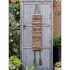 PapayaWhip Wood Ladder Hanging Ornament, with Hemp Rope, for Garden Wall, Door Decorations, PapayaWhip, 1300x200x20mm