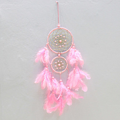 pink fairy Creative Feather Patching Dreamcatcher Girl Heart Wind Chime Decoration Room Ornament Tanabata Gift Couple Handmade