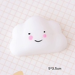 Cloud TPR Stress Toy, Funny Fidget Sensory Toy, for Stress Anxiety Relief, Cloud Pattern, 50x35mm